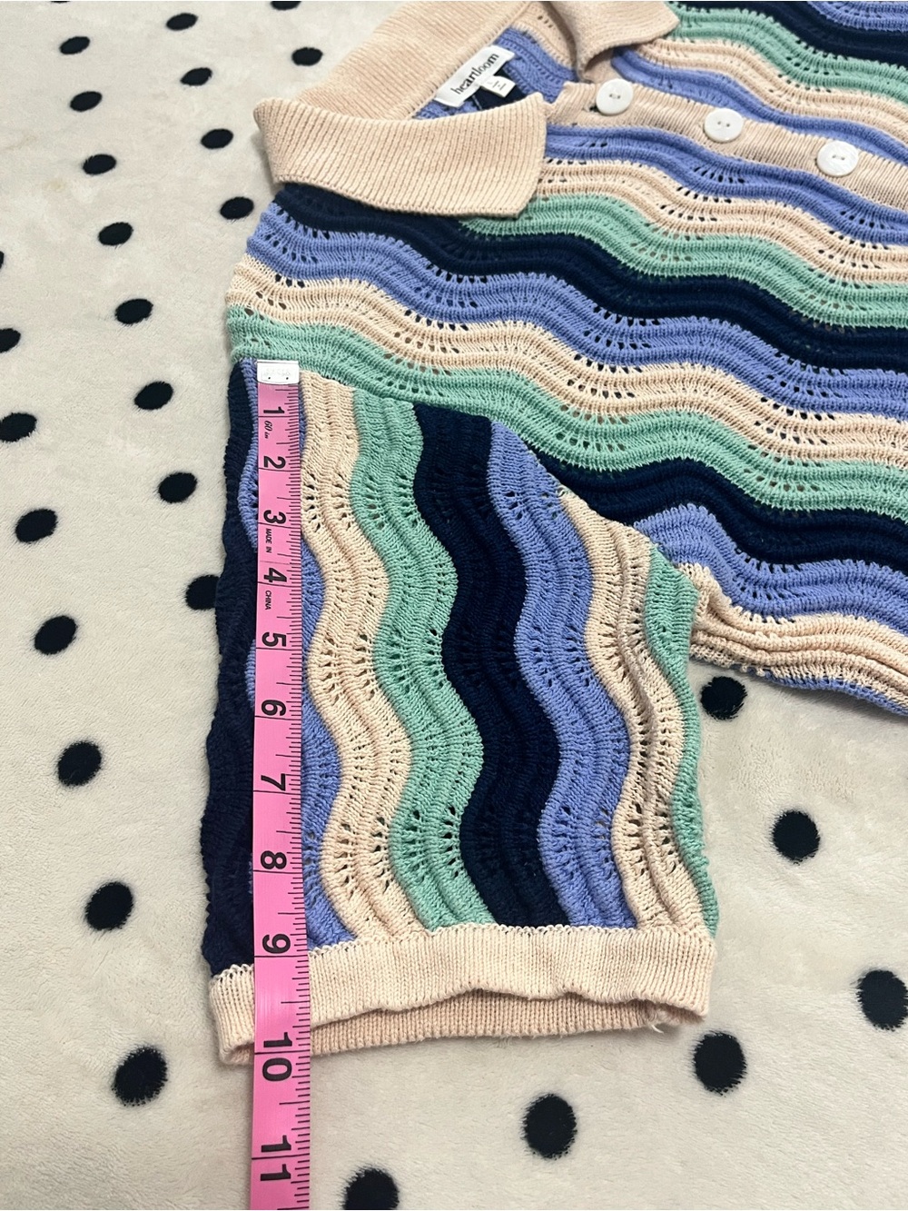 Heartloom Carlisle Crochet Knit Polo Dress Size L - Picture 8 of 9